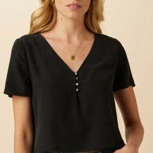 Amour Vert Willa Silk Blouse